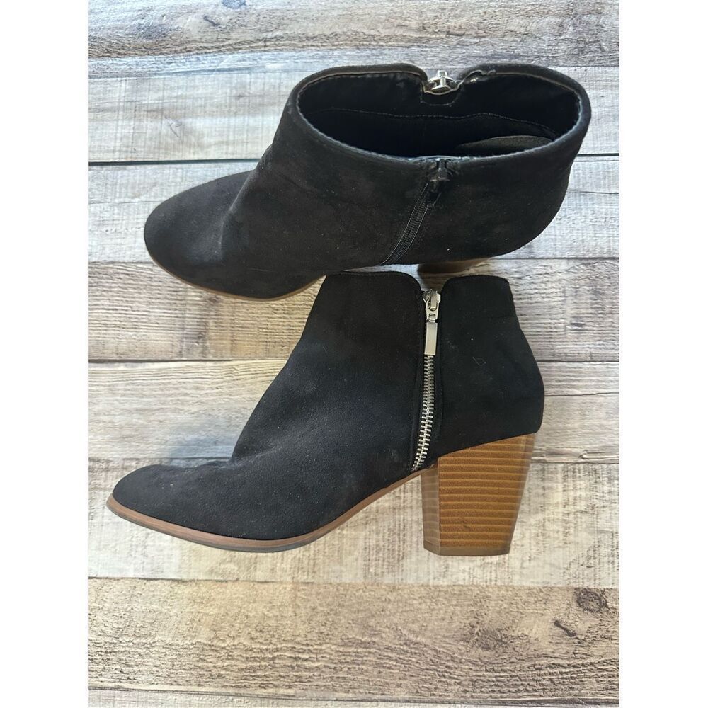 Style & Co. Jamila Suede Black Ankle Booties | 10M - Picture 3 of 7